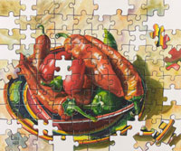 Autumn oak leaves in watercolor by Lisa Hill